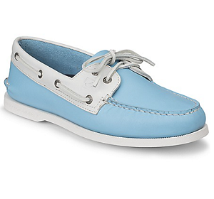 Authentic Original Flag Day 2-Eye Boat Shoe - Light Blue-White
